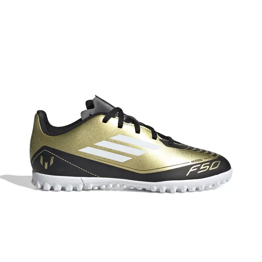 Imagen 0 de 8 de Botines adidas F50 Club Tf Junior Messi-DORADO/NEGRO/BLANCO