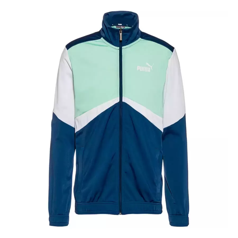 Conjunto Puma Deportivo Retro Para Hombre AZUL BLANCO VERDE Vaypol