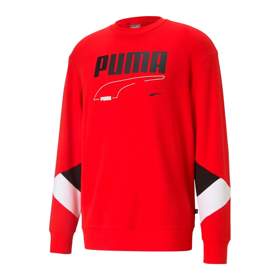 Imagen 0 de 3 de Buzo Puma Rebel Crew-ROJO/NEGRO/BLANCO