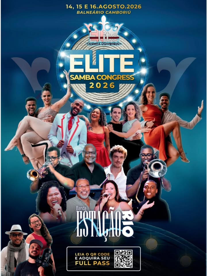 O Elite Samba Congress 2026 é um congresso dedicado exclusivamente ao Samba de Gafieira, reunindo grandes nomes da dança em um dos destinos mais vibrantes do Brasil. 