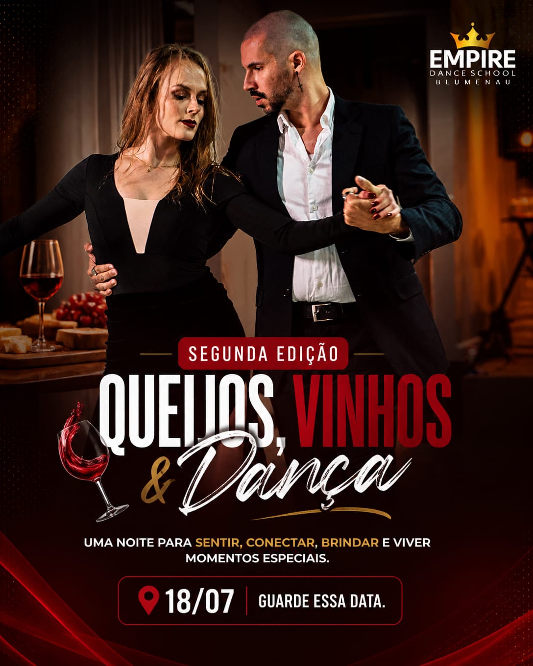 Queijos, vinhos e dança 2026