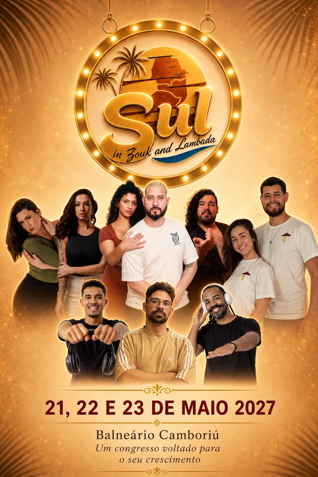 Sul in Zouk and Lambada 2027 é um congresso de dança que reúne Zouk e Lambada em um fim de semana especial de aprendizado, conexão e muita dança. 